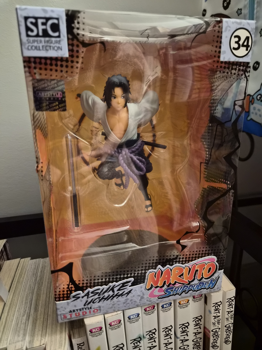 Naruto Shippuden Sasuke Uchiha Action Figure - Black/White/Purple